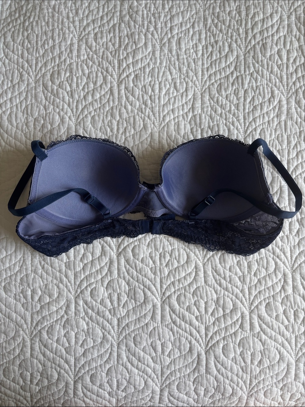Gilligan & O'Malley Lace Bra 38B Navy - Picture 4 of 4